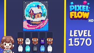 Pixel Flow Level 1570 Solution Walkthrough