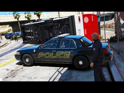 LSPDFR - Day 1063 - Overturned Airport Bus