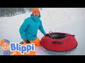 Blippi Playing In The Snow Kids Fun Educational Cartoons Moonbug Play And Learn