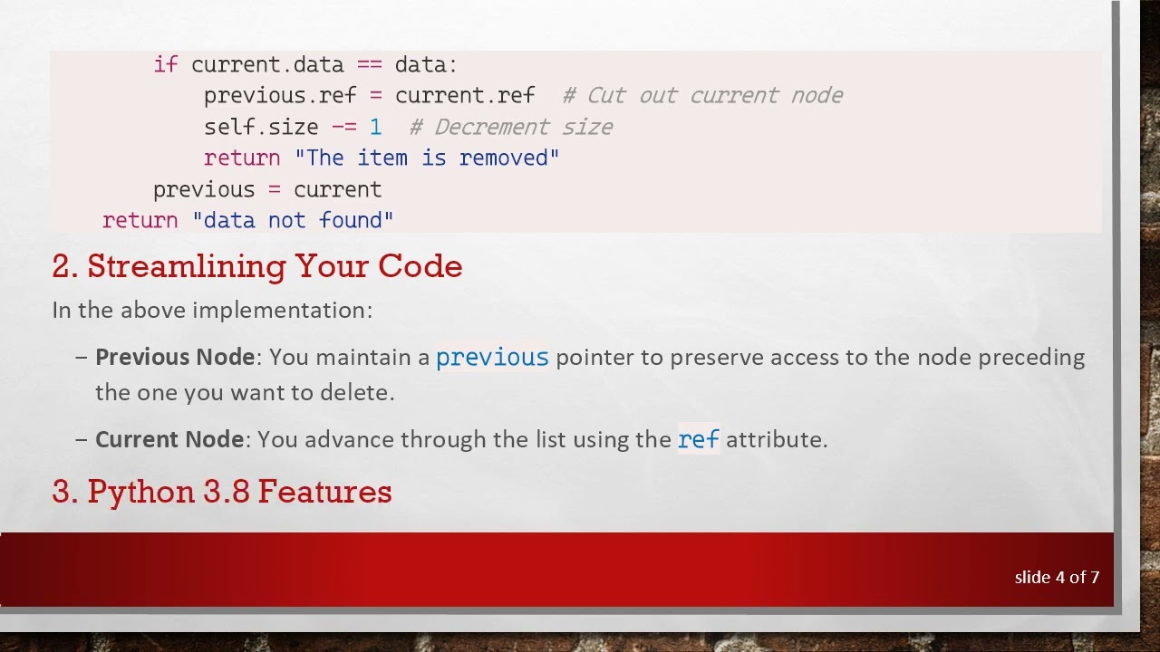 How to Implement a remove() Method for Your Linked List in Python