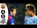 Messi vs Neymar Face To Face For The First Time - Barcalona vs Santos 4-0 FIFA Club WC Final 2011