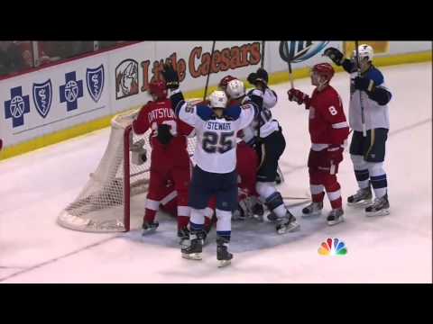 Chris Porter goal 1-0 April 7 2013 St. Louis Blues vs Detroit Red Wings NHL Hockey