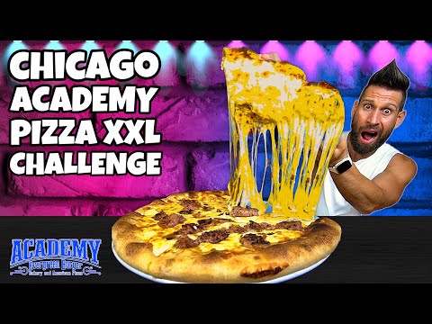 CHICAGO ACADEMY XXL PIZZA CHALLENGE - MAN VS FOOD