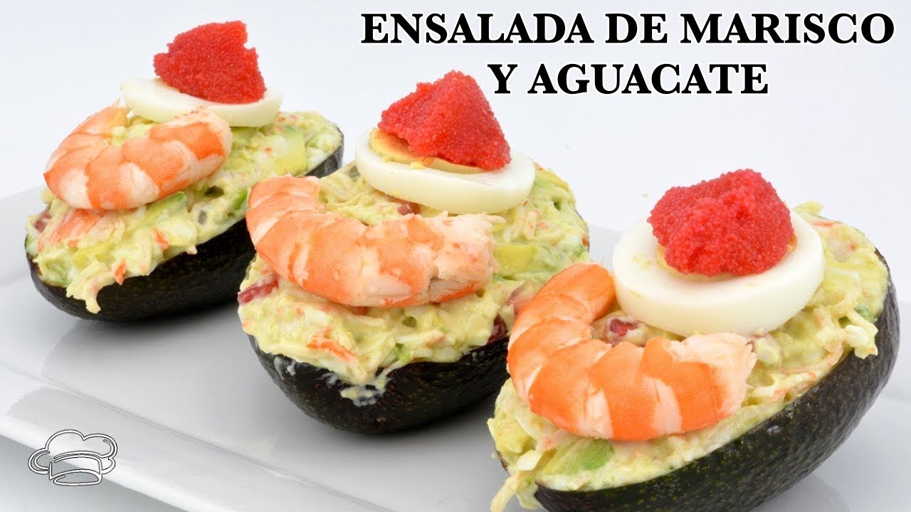 Ensalada de MARISCO Y AGUACATE 🥑🥑 RECETAS NAVIDEÑAS - como hacer ensalada de aguacate