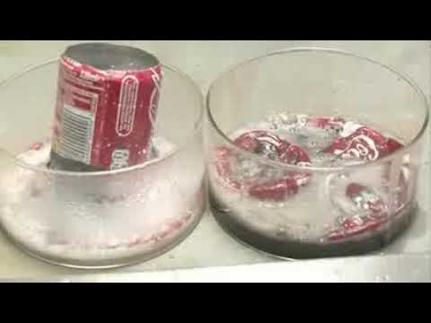 Coke Cans in Acid and Base   Periodic Table of Videos
