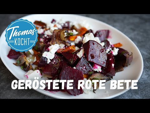 Gerösteter Rote Bete Salat mit Feta und Senfdressing