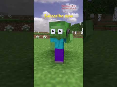 MINECRAFT ON 1000 PING When Zombies Attack Villagers -  Minecraft Animation #minecraft #monsterschoo