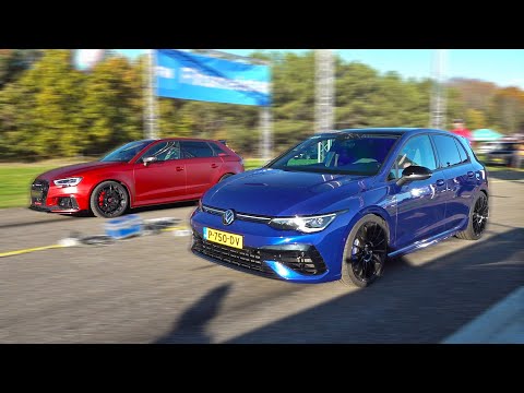 470HP Volkswagen Golf 8 R  Performance Stage 2 Akrapovic vs Audi RS3 Sportback with Armytrix Exhaust