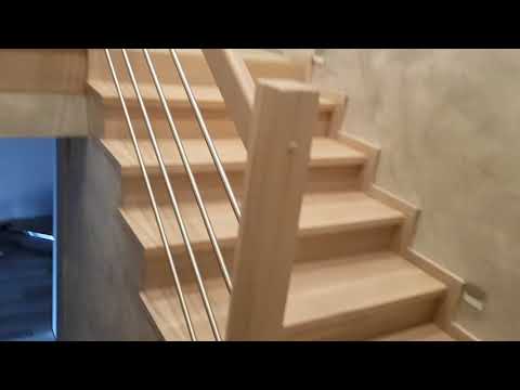 Schody na beton i drzwi (dębowe)