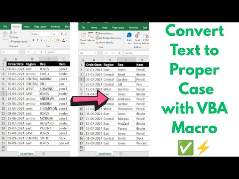 Excel Convert Text to Proper Case using VBA code | Fast & Easy way
