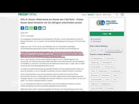 Ruhr CSD Essen 06.08.2022 - Homophobe Polizeigewalt auf dem CSD