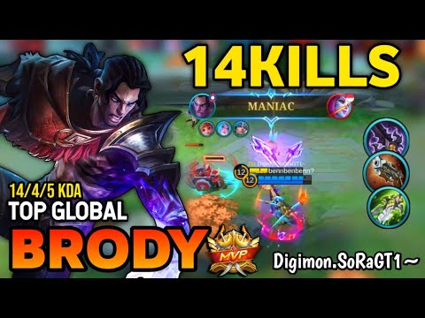 BRODY BEST BUILD 2022 | TOP GLOBAL BRODY GAMEPLAY | MOBILE LEGENDS✓