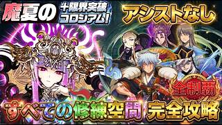 【神回まとめ】アシスト無しで「すべての修練空間」を完全制覇してみた！【魔夏の＋限界突破コロシアム】【パズドラ】【実況】