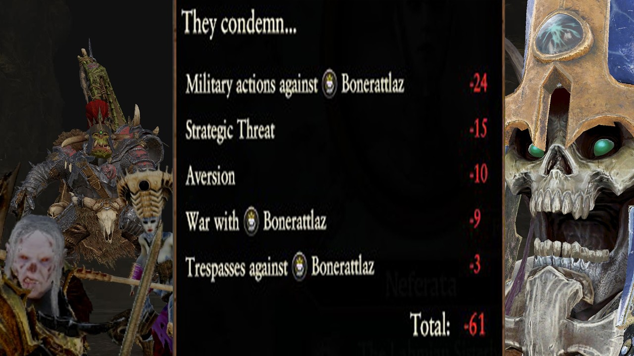 Something's Very Wrong with Vampire Factions Near Azhag in Nagash Campaign