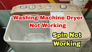 Washing Machine Dryer Not Working — No Spinning