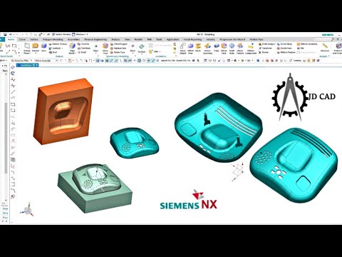 Top cover plastic part core and cavity Design in Siemens Nx #nxcad #tutorial #siemensnx12 #feedback