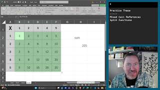 BA169Z Demo m_02 | Mixed Cell References, Spill Functions, Goal Seek