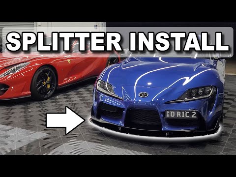 Front Lip Install (Artisan Spirits Splitter Rip-Off ABS Plastic) A90 Supra