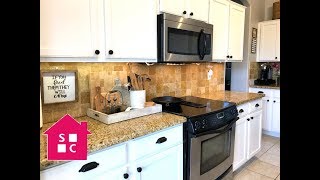 Kitchen Tour: How I Organize the Countertops and Above the Cabinets {Ep. 3}