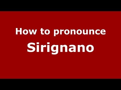 How to pronounce Sirignano