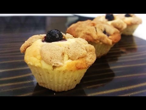 How To Make Blueberry Streusel Muffins! (Crispy Toppings) 藍莓流蘇馬芬