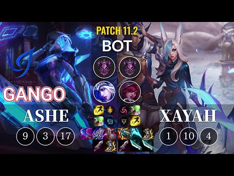 CGA Gango Ashe vs Xayah Bot - KR Patch 11.2