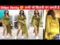 Hottie ShilpaShetty Looks Ravishing Beauty In GoldenBodycon Outfit At Filmstan Studio FILMYFAME