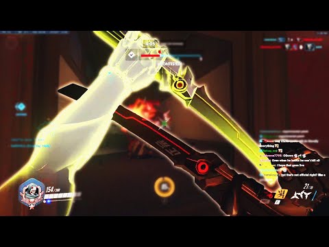 Necros Insane Genji in experimental game mode! [ Overwatch Season 32 Top 500 ]