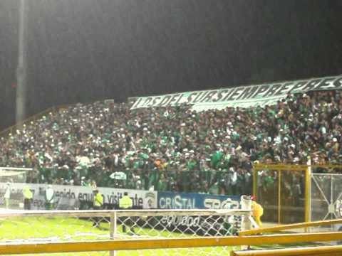 "Cánticos LOS DEL SUR BOGOTÃ (Equidad 0 - Nacional 2 / 20-04-13 Estadio "Metropolitano de " Barra: Los del Sur &bull; Club: Atlético Nacional