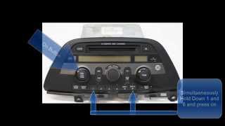 Honda Odyssey Radio Code Reset/Unlock- No Call to Dealer