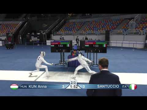 2022 95 T16 02 F E Individual Cairo EGY GP BLUE KUN HUN vs SANTUCCIO ITA