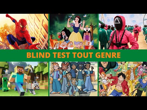 BLIND TEST TOUT GENRE (FILMS, SÉRIES, DESSINS ANIMÉS, JEUX VIDÉOS, RÉPLIQUES DE FILMS, ANIMÉS, TV)