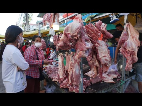 Morning Market Scenes at Phsa Century Plaza - Walking Around Century Plaza Market in The Morning