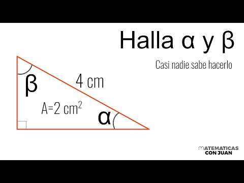 HALLAR LOS ÁNGULOS DEL TRIÁNGULO RECTÁNGULO DADA HIPOTENUSA Y ÁREA. Nadie sabe hacerlo.