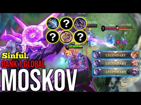 Perfect Gameplay King Moskov Hypercarry || Top 1 Global Moskov By Sinful. || MLBB