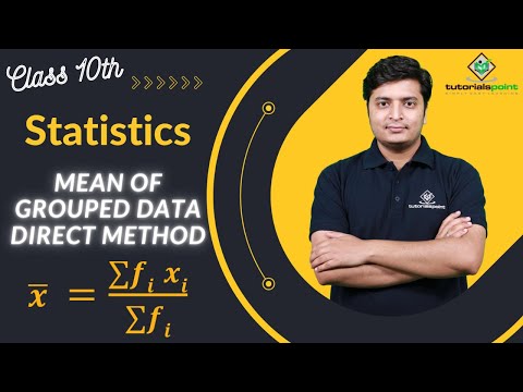 Class 10th Mean of Grouped Data Direct Method