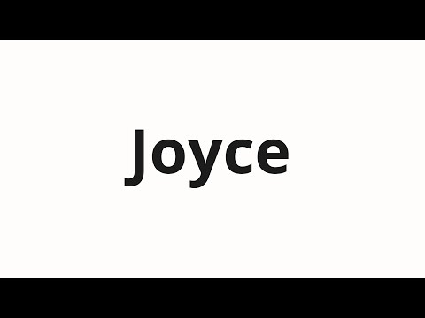 How to pronounce Joyce