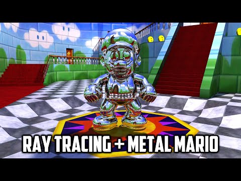 ⭐ Super Mario 64 PC Port - Metal Mario + Ray  Tracing