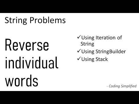 String Problem 6 Reverse Individual Words In Given String Java Implementation