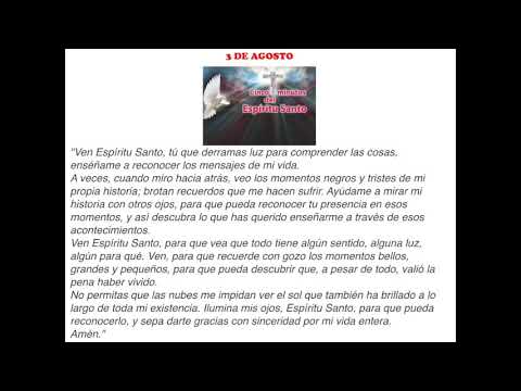 LOS CINCO MINUTOS DEL ESPÍRITU SANTO 3 DE AGOSTO