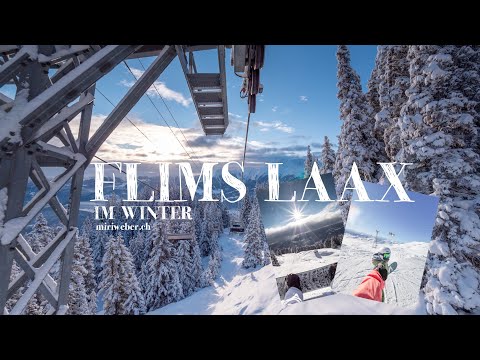 SKIGEBIET FLIMS LAAX GRAUBÜNDEN - WINTER - PISTEN - HÜTTEN