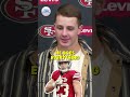 Brock Purdy says Christian McCaffrey is his MVP #shorts