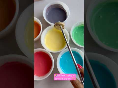 🌈rainbow✨yogurt covered pretzels 🥨 #recipe #jessicatull #cooking #baking #rainbow #home