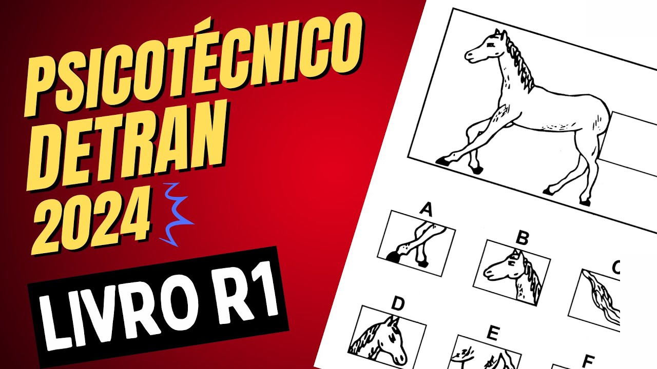 PSICOTÉCNICO DETRAN 2024 - LIVRO R1 RACIOCÍNIO LÓGICO com Explicação das Respostas!