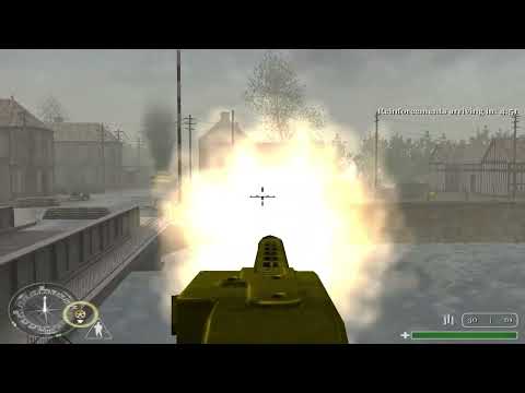 Grey paratroopers defend the bridge amidst Tan onslaught