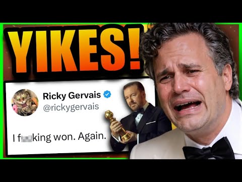 Golden Globes DISASTER! | Mark Ruffalo Has UNHINGED Liberal MELTDOWN as Ricky Gervais WINS!
