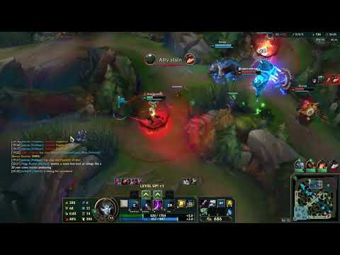 Jhin vs Nasus in the top lane.