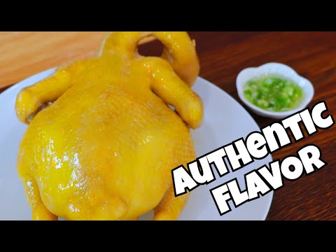 Poached Chicken with Ginger Scallion Oil by CiCi Li