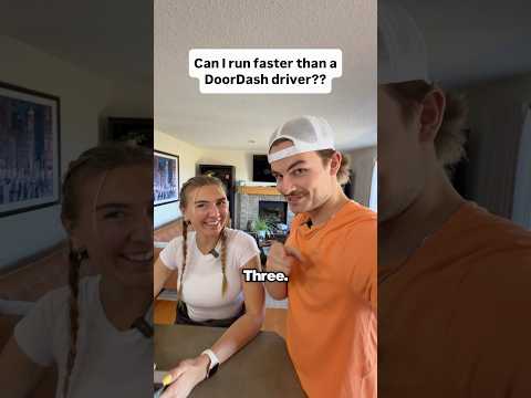 Can I run to get food faster than DoorDash?? #runner #runnerscommunity #couple #ad