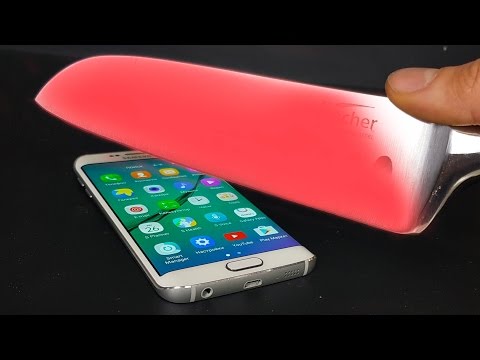 EXPERIMENT Glowing 1000 degree KNIFE VS Samsung Galaxy S6 edge Video